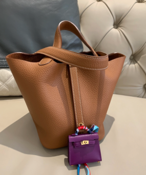 에르메스 피코탄18 골드브라운 금장 끌레망스 가죽